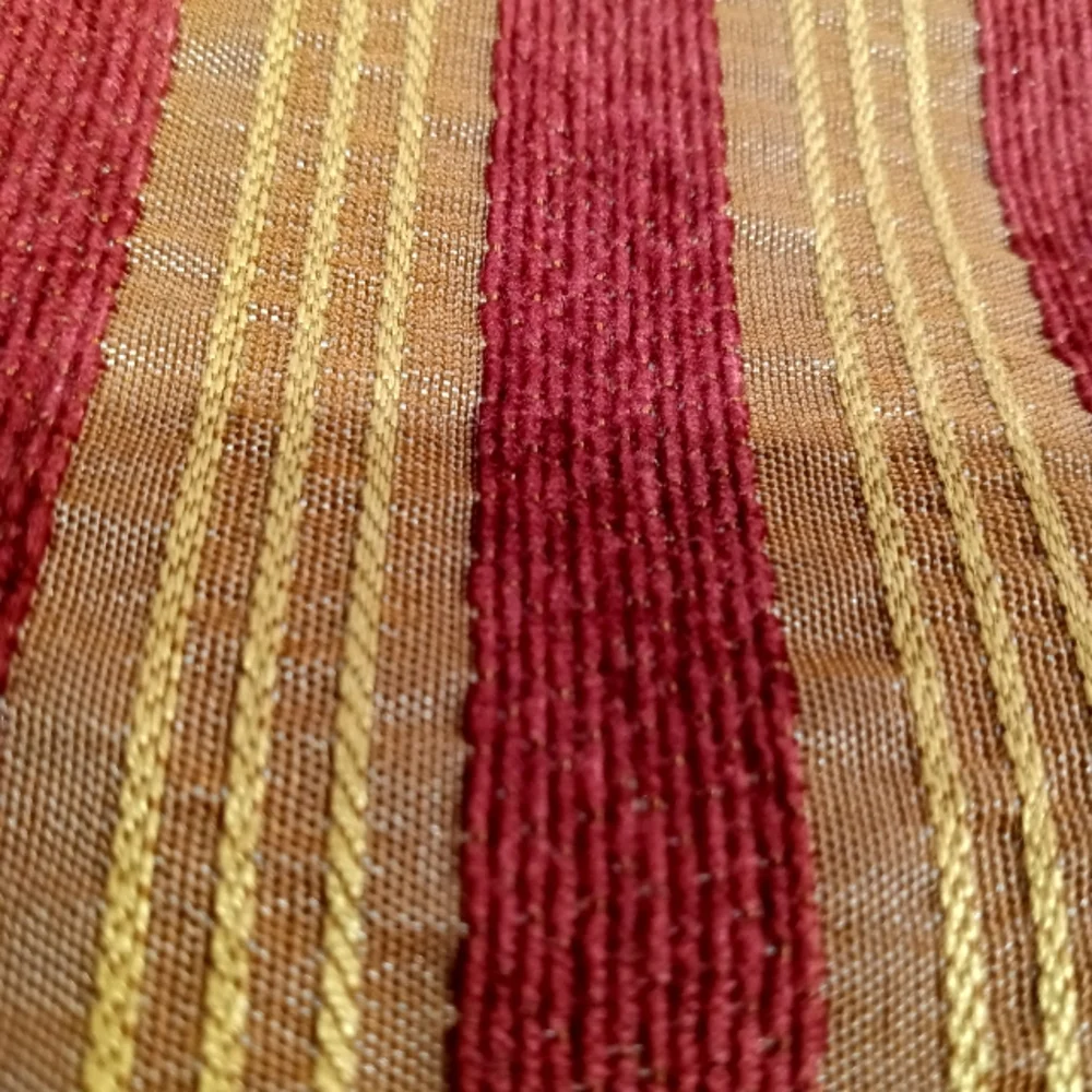 Restoration Hardware Chenille Stripe Lumbar Pillow + Insert SINGLE 12